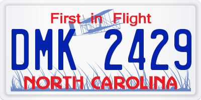NC license plate DMK2429
