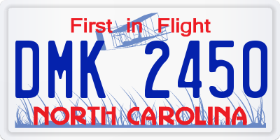 NC license plate DMK2450