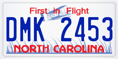 NC license plate DMK2453
