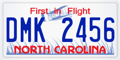 NC license plate DMK2456