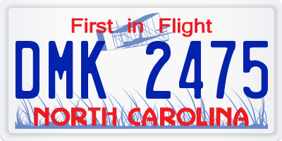 NC license plate DMK2475