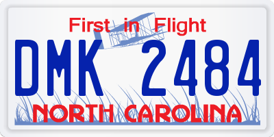 NC license plate DMK2484