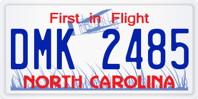 NC license plate DMK2485