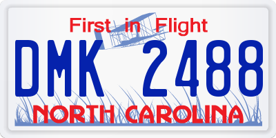 NC license plate DMK2488
