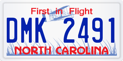 NC license plate DMK2491