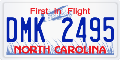 NC license plate DMK2495