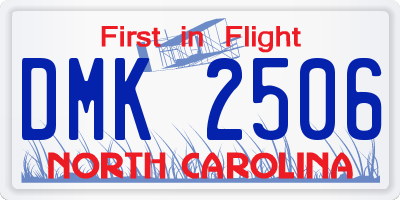 NC license plate DMK2506