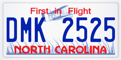 NC license plate DMK2525