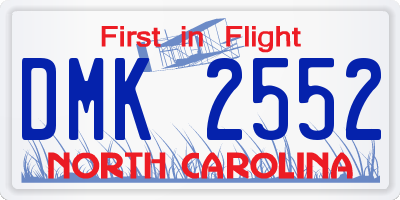 NC license plate DMK2552