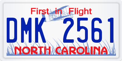 NC license plate DMK2561