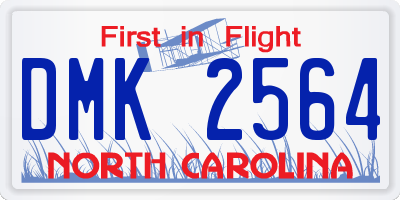 NC license plate DMK2564