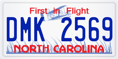 NC license plate DMK2569