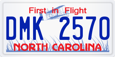 NC license plate DMK2570