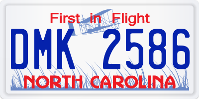 NC license plate DMK2586