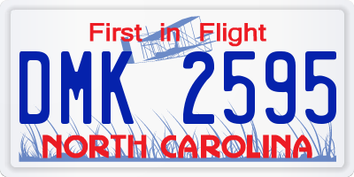 NC license plate DMK2595