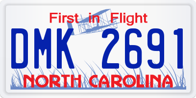 NC license plate DMK2691