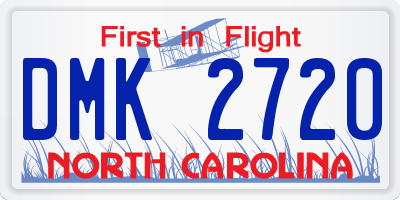 NC license plate DMK2720