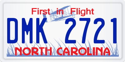NC license plate DMK2721
