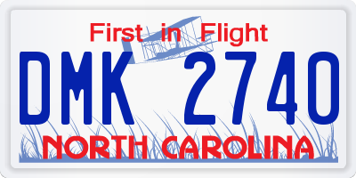 NC license plate DMK2740