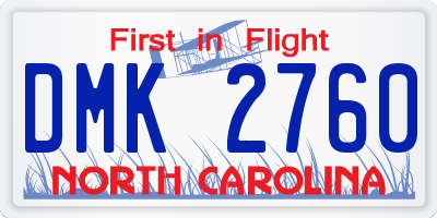 NC license plate DMK2760