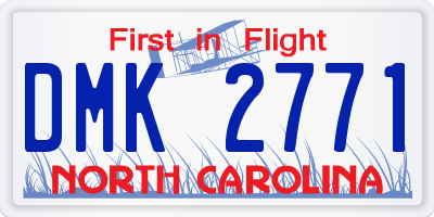 NC license plate DMK2771