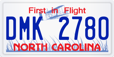 NC license plate DMK2780