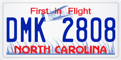 NC license plate DMK2808