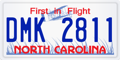 NC license plate DMK2811