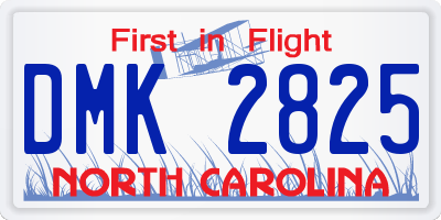 NC license plate DMK2825