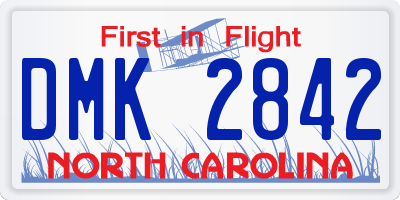 NC license plate DMK2842