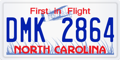 NC license plate DMK2864
