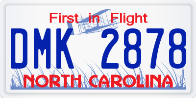 NC license plate DMK2878