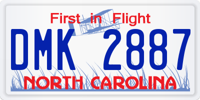 NC license plate DMK2887