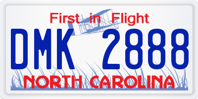 NC license plate DMK2888