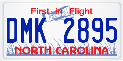 NC license plate DMK2895