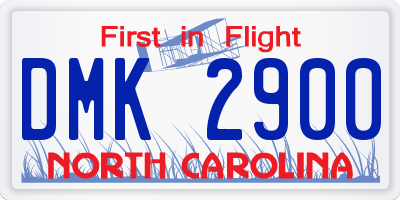 NC license plate DMK2900