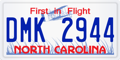 NC license plate DMK2944