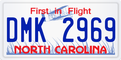 NC license plate DMK2969