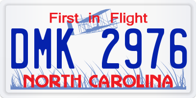 NC license plate DMK2976