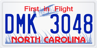 NC license plate DMK3048