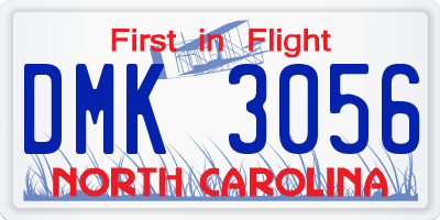 NC license plate DMK3056