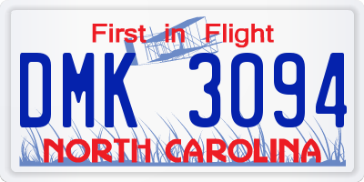 NC license plate DMK3094