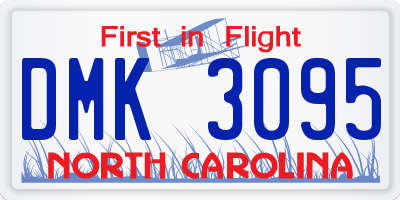 NC license plate DMK3095