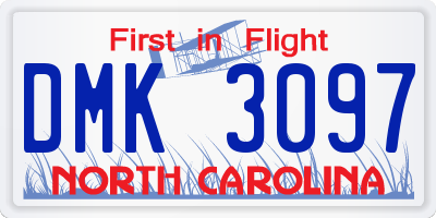 NC license plate DMK3097