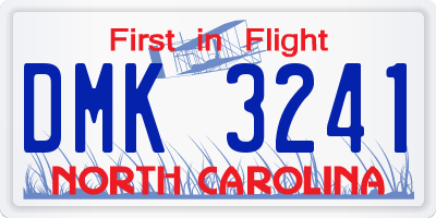 NC license plate DMK3241
