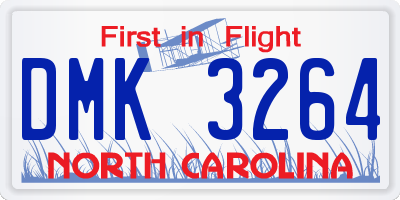 NC license plate DMK3264