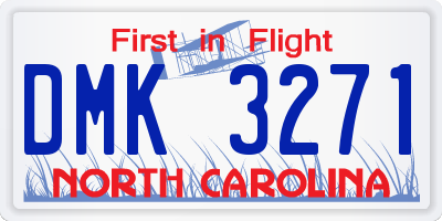 NC license plate DMK3271