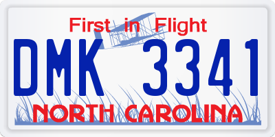 NC license plate DMK3341