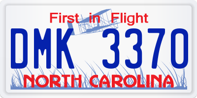 NC license plate DMK3370