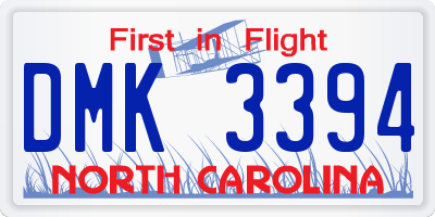 NC license plate DMK3394